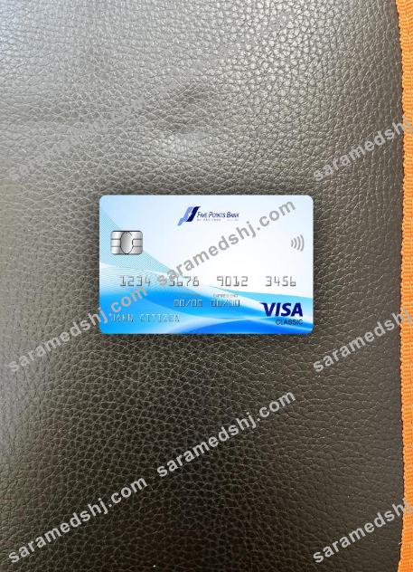 USA Nebraska Five Points Bank visa classic card photolook front